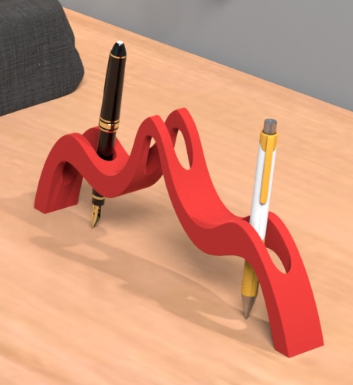 Wave style desk holder